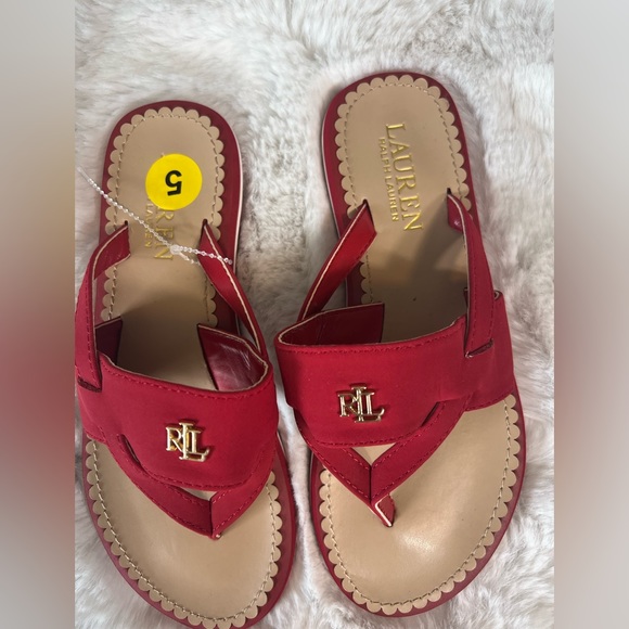 Ralph Lauren, Size 5, Rosalind Red Sandals, New, without tags, never used - Picture 6 of 6